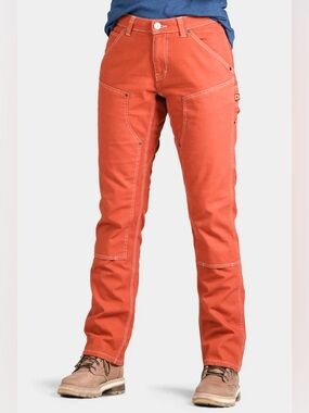Dovetail Workwear Anna Taskpant, Paprika Canvas - Size 8, 28” Inseam